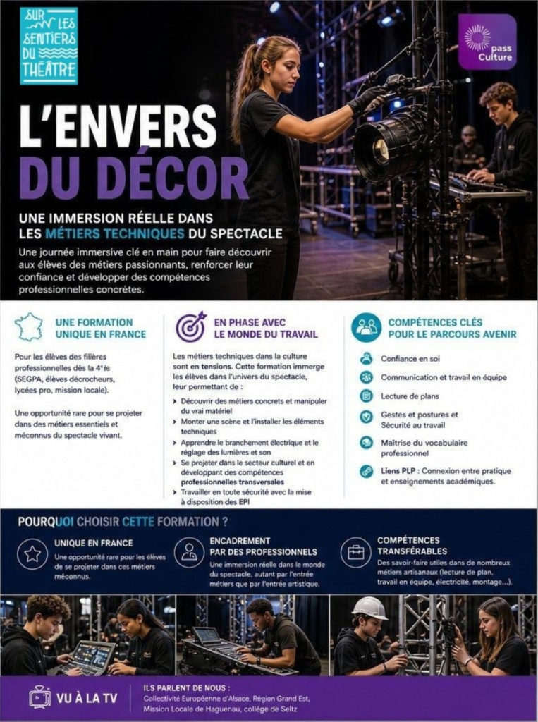 Flyer formation métiers du spectacle